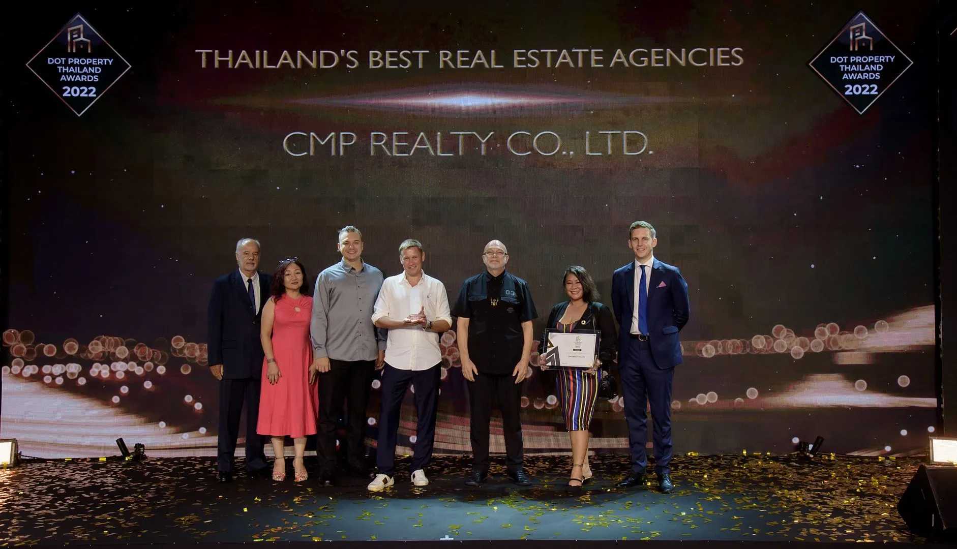 The CMP Realty team at the Dot Property Thailand Awards 2022
