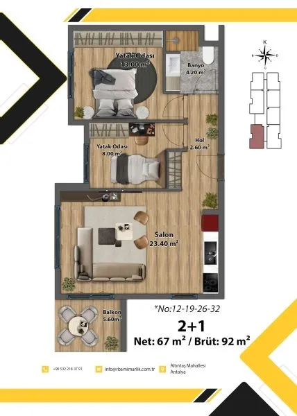 Apartment, 92 m² in Antalya — photo 10