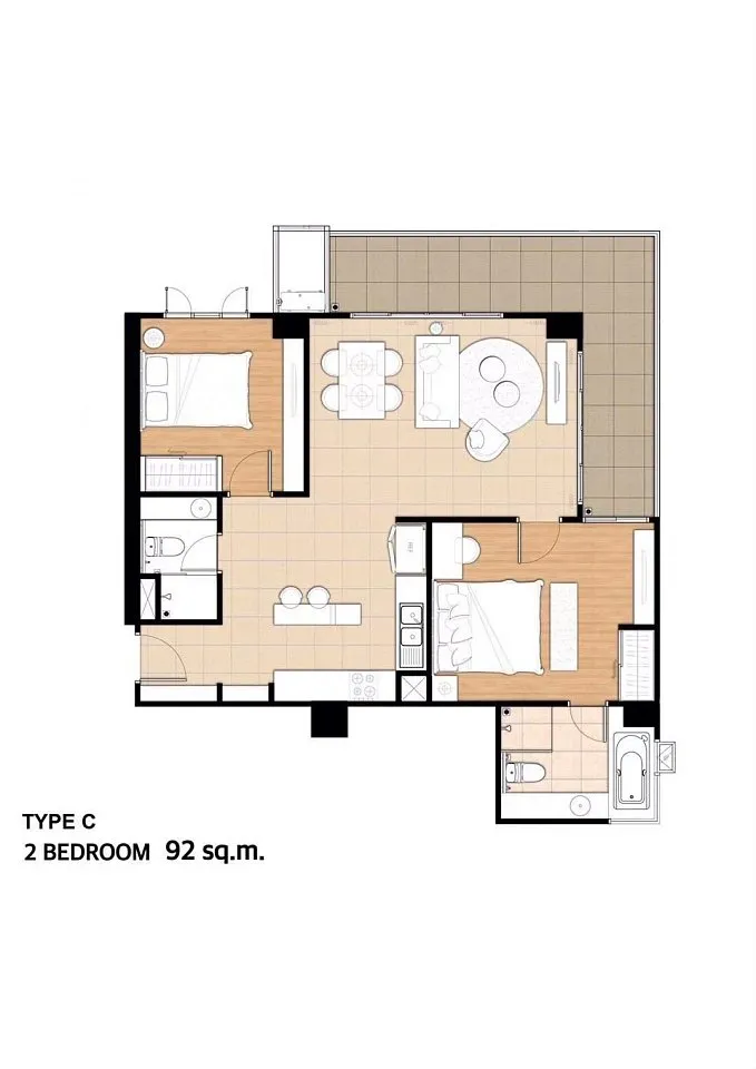 Apartment, 92 m² in Pattaya — photo 10