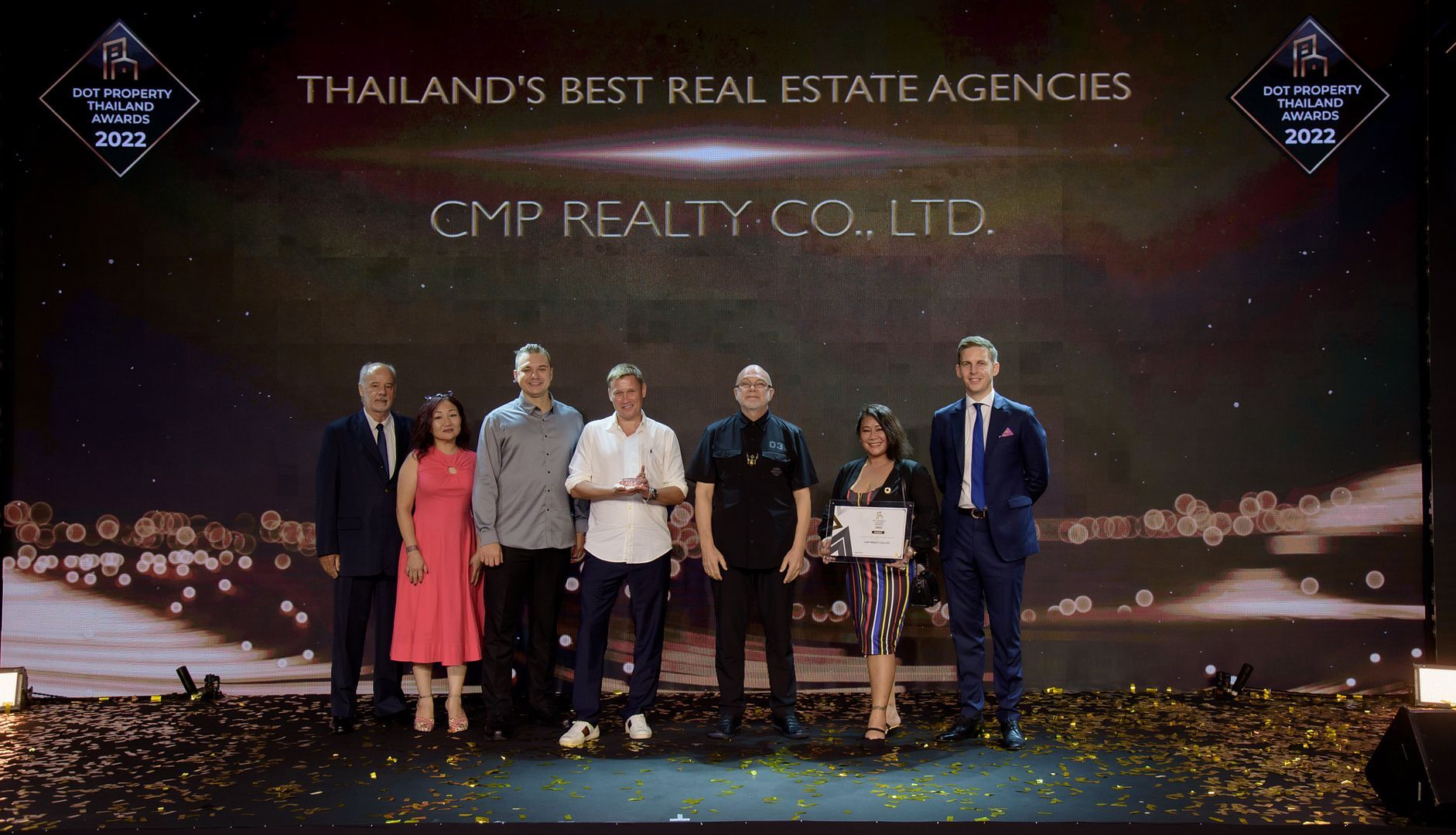 The CMP Realty team at the Dot Property Thailand Awards 2022